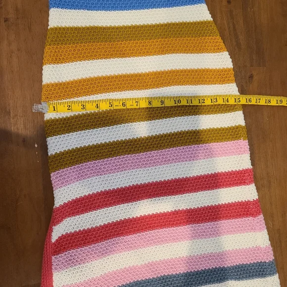 LE LIS Multi Colored Striped Crochet Tube Dress - Picture 6 of 9